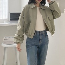 [제이0]나일론 포켓 지퍼 긴팔 점퍼