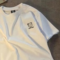 코튼 반팔 티셔츠 남성 유행 브랜드 여름 새로운 한국어 버전 느슨한 커플 복장 모든 경기 캐주얼 반팔 탑