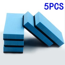 자동차 폴리싱 광택제 왁스 액체 5pcs 세라믹 코팅 스폰지 유리 나노 코트 리케이터 연마 패드 스폰지 rv 부품 액세서리, 없음