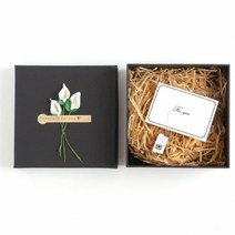 OK 조명 선물상자 쇼핑백세트 15X15CM 블랙 릴리 포장상자 선물포장
