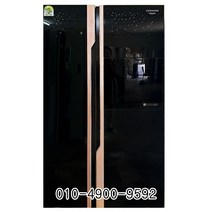 (중고) 삼성 지펠 강화유리 블랙 골드메탈 홈바 800리터급 021