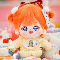 20cm 무속성 솜인형 여자 솜깅이 몸체 아이돌인형 목화솜 면 봉제인형 선물, 20cm(옷 제외), Orange  Meow(출생증명서 포함)