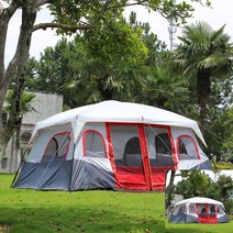 온가족캠핑 투룸 대형 텐트 12인용 리빙쉘 사계절텐트, 상세페이지 참조