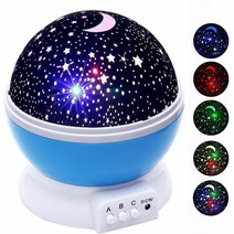 플라네타리움 플라네타륨 우주 무드등 은하수 천체투영기 달 스타 프로젝터 램프 침실 led 야간 조명 룸 장식 회전 별이 빛나는 보육원 갤럭시 프로젝터 테이블 램프, 푸른