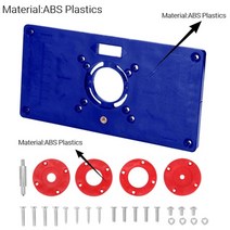 톱 다이 테이블 다기능 라우터 삽입 플레이트 목공 벤치 알루미늄 나무 라우터 트리머, 타입 2 블랙, 1개
