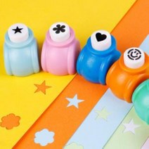 모양펀칭 미니 모양 펀치 하트 꽃 스마일 별 펀칭기 4종세트, ◐4종세트★⊙