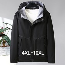 쥬엔리치 남자 빅사이즈 후드 자켓 점퍼 작업복 캐주얼 남성 잠바 바람막이 봄 가을 오버핏 블랙 4XL-10XL