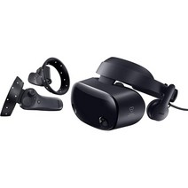 SAMSUNG HMD Odyssey Windows 혼합 현실 헤드셋(무선 컨트롤러 2개 포함) 3.5 블랙(XE800ZBA-HC1US), 검은색, 한 사이즈