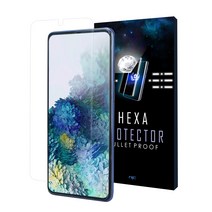 헥사 프로텍터 강화유리층 PET 우레탄 곡면 풀커버 [고투명2매+지문방지2매] or 방탄3매 or 지문방지3매 액정보호필름 중 택1, 방탄필름 3매, 갤럭시 S10 (G973)