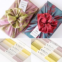 잔치엔 오색국수 답례품 비단꽃 보자기포장(색랜덤발송) 돌잔치 결혼 웨딩 유치원 가정의달 명절 선물세트, 비단꽃) 잔치엔 국수 5조