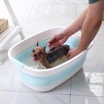 퐁퐁 접이식 욕조 강아지 고양이 애견목욕탕.디작소