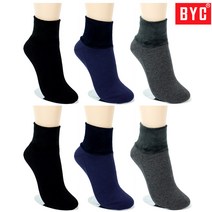 BYC 여성 겨울 기모 버선 6켤레