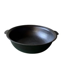 청주금속주물 국내산 무쇠가마솥 무쇠전골 무쇠냄비 무쇠프라이팬 무쇠구이판 무쇠팬 튀김솥 볶음솥 주물솥, 11 길들인 무쇠 튀김볶음솥 49cm