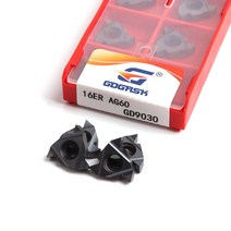 16ER AG55 AG60 A55 A60 16IR 초경 인서트 CNC 선반 밀링 커터 터닝 공작 기계 액세서리, [07] 16IR A60 GD9030, [01] 10pcs(1boxes)