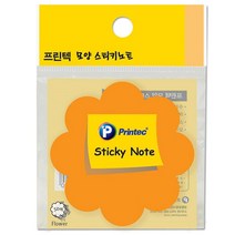 프린텍 DI017 모양스티키노트 꽃 점착메모 스티키 모양포스트잇 모양스티키 하트스티키 스티키노트 프린텍