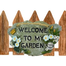 도로명주소판 건물주소 명패 garden welcome sign garden door sign 소박한 앞 현관 장식 장식 hanging sign housewarming gift, 푸른
