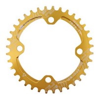 104BCD 라운드 다이렉트 마운트 싱글 크라운 체인링 MTB 산악 자전거 32T 34T 36T 38T 40T 42T 크랭크셋 치아 플레이트 부품, Gold Round
