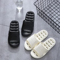 아싸레 미끄럼방지 북유럽풍 논슬립 EVA 다용도 물빠짐 욕실화 슬리퍼 2켤레, 블랙XL-280, 블랙XL-280