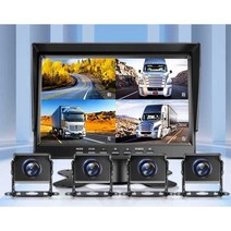 트럭 어라운드뷰 4방향 모니터 카메라 후방 360도, 패키지 8 (4방향) 10인치 + 64G
