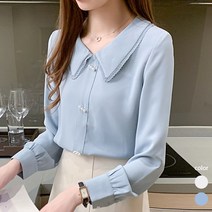 제이에프케이 프린 빅카라 레이스 블라우스[AXB6BL234A]