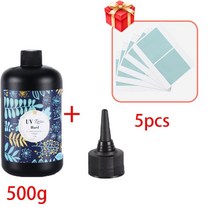 단단한 Uv 수지 접착제 크리스탈 클리어 자외선 경화 빠른 건조 에폭시 수지 UV 접착제 DIY 쥬얼리 수지 몰드 젤 경화제 만들기, 500G