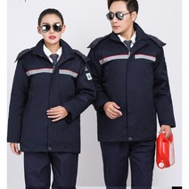 정전기 방지 패딩 재킷 전기기사 용접공 주유소, 170L, 네이비블루 입체 포켓스타일상의