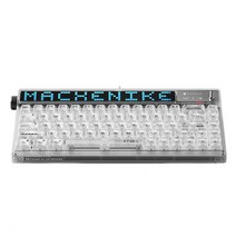 Machenike KT68 기계식키보드 TTC축 스마트스크린 무선 픽셀LED 텐키리스, 화이트, 기계식