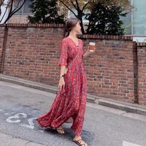땡땡이 블룸 리조트룩 연예인 여름 원피스 30대 40대 77 빅 사이즈 미니 키작은 키큰 여자 블룸 홀터넥