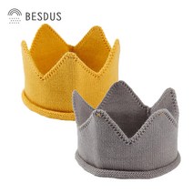 [당일발송]베스더스 유아 아기 왕관 니트 비니 50일 100일 200일 백일 돌 촬영소품 왕관 모자