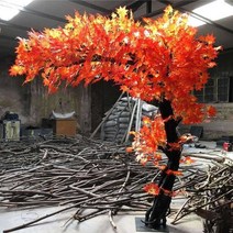 가을 전시회 벡스코 인테리어 조화 인조 단풍나무, (원형) 높이 3m 너비 2m