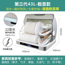가정용 식기 살균 건조기 대용량 소독기 컵 그릇 자외선 수저 미니, 43L수현+중고온건조소독+대자외선, 기타