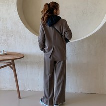 토마토팩토리 여성용 베이직 자켓 + 와이드 슬랙스 세트
