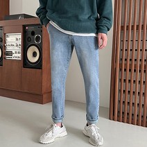 남성용 히든밴딩 스판 워싱 청바지 빅사이즈 남자 팬츠