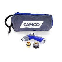 Camco 6.1 m(20 피트) 조절 가능한 스프레이 패턴 키트가 있는 코일 워터 노즐 꼬임과 엉킴을 방지하는 호스 디자인 세차 및 원예용 (41980), 20 Coiled Water Hose Kit