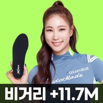 비거리+11.7M 엑스솔 롱기스트 2.0 인솔 골프깔창 골프화깔창 기능성 신발 깔창, 블랙/275mm