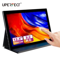 휴대용터치모니터 UPERFECT 터치 스크린 휴대용 모니터 1920 × 1080 FHD IPS 12.3 인치 디스플레이 Monito, 03 미국 플러그