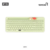 2021 NEW BT21 리틀버디 베이비 피규어 3대 동시연결 멀티페어링 저소음 무선 블루투스 키보드 치미 타타 쿠키 코야 알제이, 타타(TATA)