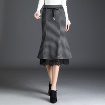 Happy shopping 여성 하이웨이스트 모직 롱스커트 07 POX07 606317404795