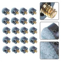 큐대 카본 당구 큐 상대 풀 팁 가죽 교체 팁 20 개, 1.3x1.2cm