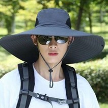 포스트로드 넓은 챙 남녀공용 등산모자, 차콜