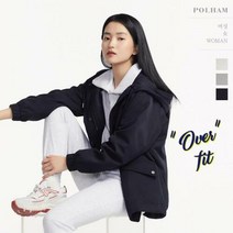 이랜드 [폴햄]여성 봄 오버핏 후드 점퍼 자켓 루즈핏 야상 사파리 아우터 김태리 D1JP2030_이랜드리테일 강서점