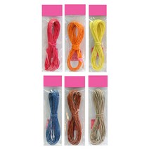 6색 지끈 공예 포장 실 포장용 리본 줄 구디백 포장 끈 종이 노끈 칼라 타이 선물 재료 11m, 자연색