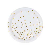 컨페티 파티접시 18cm 10입 [화이트], 단품, 단품