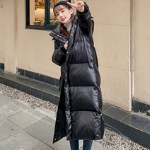 여성 후드 롱 패딩 코튼 울 유광 다운 점퍼 잠바 FW 아우터