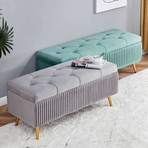 옷가게 소파 대기 의자 벤치 수납 롱 스툴 매장용, 80x40x45cm 민트