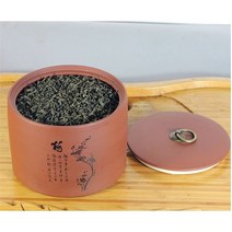 차통 보이차 도자기 항아리 매화 난초 그림 보관함, 1개