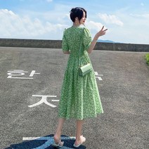 플라워 맥시 쉬폰 롱원피스 봄여름 보이넥 원피스ZH23041411