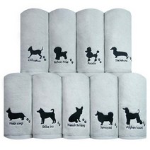 송월타올 실루엣 강아지 1매 세면타월, 비숑프리제