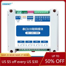 Modbus RTU I/O 네트 모듈 RS485 조절 직렬 포트 포함 2DI 2AI 4DO CDSENET MA01-AACX2240