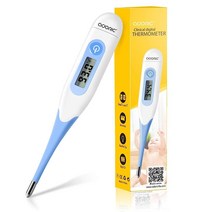디지털 온도계 정확한 빠른 판독 온도 측정 도구 LCD 발열 검사기 방수 1팩 랜덤 색상 USA 미국, Multicolored
